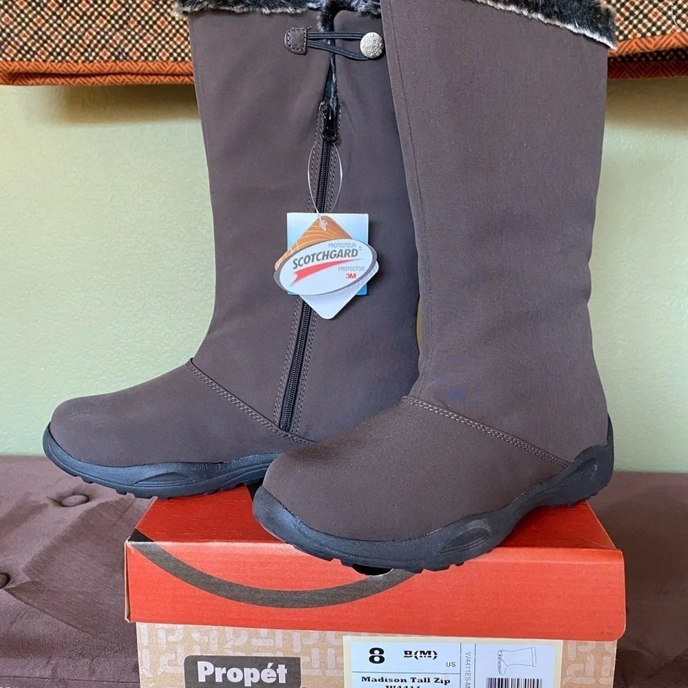 NIB-Propet Espresso Tall Zip Boot